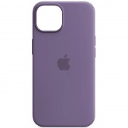 Чехол Silicone case (AAA) full with Magsafe and Animation для Apple iPhone 14 (6.1"), Фиолетовый / Iris