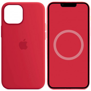 Чехол Silicone case (AAA) full with Magsafe and Animation для Apple iPhone 14 (6.1"), Красный / Red