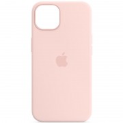 Чохол Silicone case (AAA) full with Magsafe and Animation для Apple iPhone 14 (6.1"), Рожевий / Chalk Pink