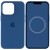 Чохол для iPhone 13 Pro Max - Silicone case (AAA) full with Magsafe and Animation (Синій / Blue Jay)