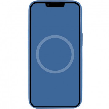 Чехол для iPhone 13 - Silicone case (AAA) full with Magsafe and Animation (Синий / Blue Jay) - Чехлы для iPhone 13 - изображение 2