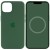 Чохол для iPhone 13 - Silicone case (AAA) full with Magsafe and Animation (Зелений / Clover)