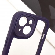 TPU чехол Transparent + Colour 1,5mm для iPhone 13, Purple