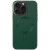 Кожаный чехол Bonbon Leather Metal Style with MagSafe для Apple iPhone 14 Pro (6.1"), Зеленый / Pine green