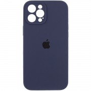 Чохол Silicone Case Full Camera Protective (AA) для Apple iPhone 12 Pro Max (6.7"), Темно-синій / Midnight blue / PVH