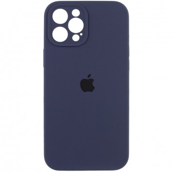 Чехол Silicone Case Full Camera Protective (AA) для Apple iPhone 12 Pro Max (6.7"), Темно-синий / Midnight blue / PVH