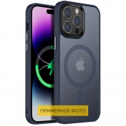 TPU+PC чехол Metal Buttons with MagSafe Colorful для Apple iPhone 16 Pro (6.3"), Синий