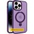 TPU+PC чехол Metal Buttons with MagSafe Colorful HQ Ring для Apple iPhone 16 (6.1"), Purple