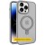 TPU+PC чехол Metal Buttons with MagSafe Colorful HQ Ring для Apple iPhone 16 (6.1"), Grey