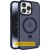 TPU+PC чехол Metal Buttons with MagSafe Colorful HQ Ring для Apple iPhone 16 (6.1"), Dark Blue