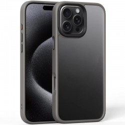 TPU+PC чехол Metal Buttons для Apple iPhone 16 (6.1"), Серый