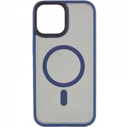 TPU+PC чохол Metal Buttons with MagSafe для Apple iPhone 16 (6.1"), Синій