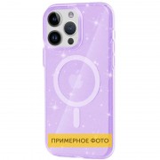 Чехол TPU Galaxy Sparkle (MagFit) для Apple iPhone 16 (6.1"), Purple+Glitter