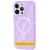 Чехол TPU Galaxy Sparkle (MagFit) для Apple iPhone 16 (6.1"), Purple+Glitter