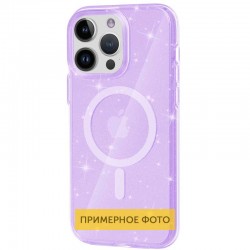 Чохол TPU Galaxy Sparkle (MagFit) для Apple iPhone 16 Plus (6.7"), Purple+Glitter