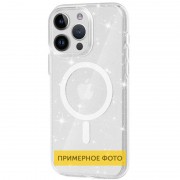 Чехол TPU Galaxy Sparkle (MagFit) для Apple iPhone 16 Pro (6.3"), Clear+Glitter