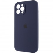 Чохол Silicone Case Full Camera Protective (AA) для Apple iPhone 12 Pro Max (6.7"), Темно-синій / Midnight blue / PVH