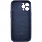 Чохол Silicone Case Full Camera Protective (AA) для Apple iPhone 12 Pro Max (6.7"), Темно-синій / Midnight blue / PVH