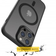 TPU+PC чехол Metal Buttons with MagSafe Colorful для Apple iPhone 16 Pro (6.3"), Черный