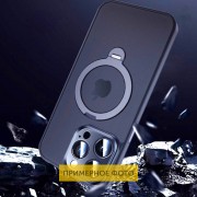 TPU+PC чехол Metal Buttons with MagSafe Colorful HQ Ring для Apple iPhone 16 (6.1"), Dark Blue