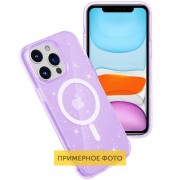 Чохол TPU Galaxy Sparkle (MagFit) для Apple iPhone 16 Pro (6.3"), Purple+Glitter