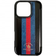 Кожаный чехол Polo Santa Barbara Barton для Apple iPhone 16 Pro (6.3"), Black / Navy