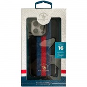 Кожаный чехол Polo Santa Barbara Barton для Apple iPhone 16 Pro (6.3"), Black / Navy