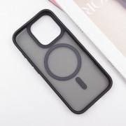 TPU+PC чохол Metal Buttons with MagSafe для Apple iPhone 16 Pro (6.3"), Чорний