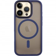 TPU+PC чохол Metal Buttons with MagSafe для Apple iPhone 16 Pro (6.3"), Синій