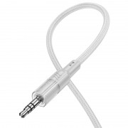 Аудіо кабель Aux Hoco UPA27 Spirit transparent (Lightning to AUX 3.5mm) (1.2m), Сірий