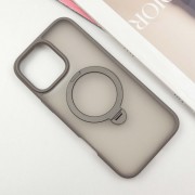 TPU+PC чохол Metal Buttons with MagSafe Colorful HQ Ring для Apple iPhone 16 Pro Max (6.9"), Grey