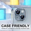 Защитное стекло Metal Sparkles на камеру (в упак.) для Apple iPhone 15 (6.1") / 15 Plus (6.7"), Голубой / Light Blue