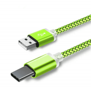 Type C USB-кабель з довгим з'єднувачем, салатовий