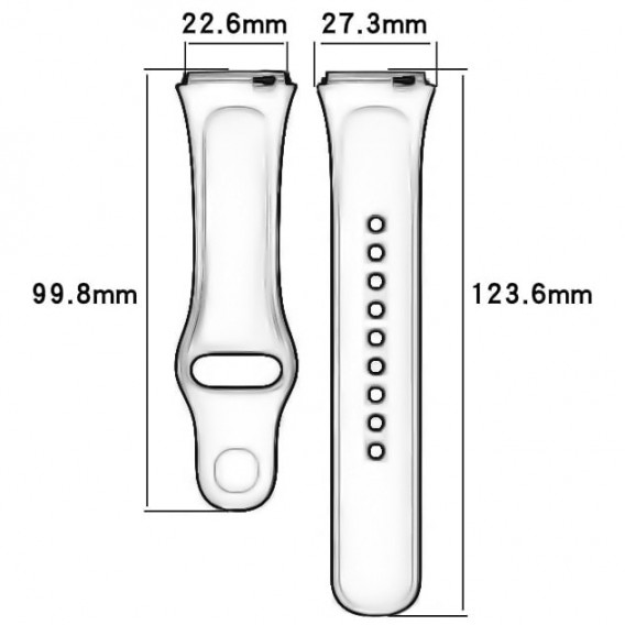 Ремешок для умных часов Redmi Watch 3 Active серого цвета