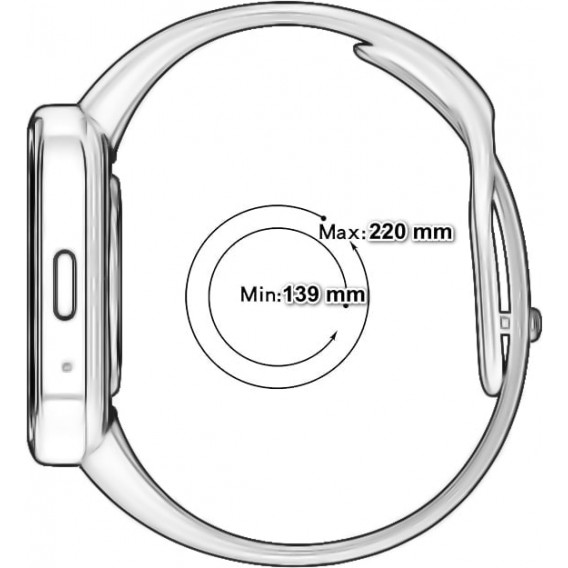 Ремешок для умных часов Redmi Watch 3 Active синего цвета