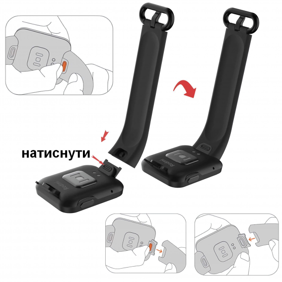 Ремешок для умных часов Redmi Watch 2 Lite синего цвета