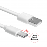 Кабель USB Type C для Blackview BV5100/BV5100 Pro с длинным штекером 10 мм