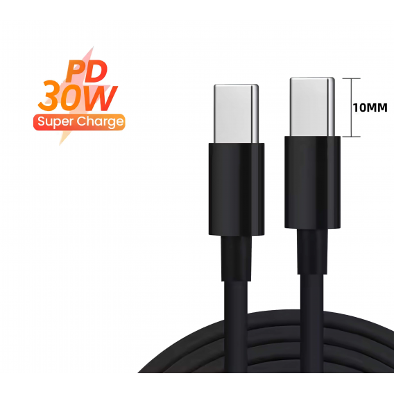 Кабель с удлиненным коннектором 10 мм для защищенных смартфонов Type C - Type C