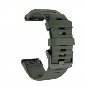 Силиконовый ремешок для часов Garmin Fenix, Enduro, Tactix - QuickFit 26 мм, ArmyGreen