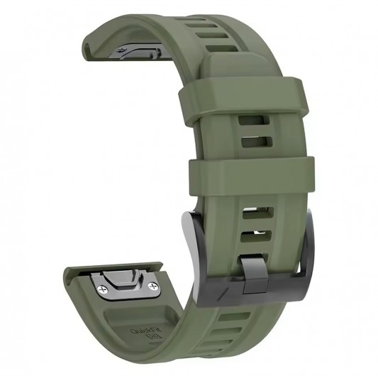 Силиконовый ремешок для часов Garmin Fenix, Enduro, Tactix - QuickFit 26 мм, ArmyGreen