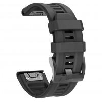 Силиконовый ремешок для часов Garmin Fenix, Enduro, Tactix - QuickFit 26 мм, Black