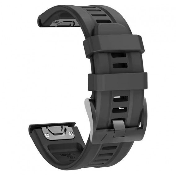 Силиконовый ремешок для часов Garmin Fenix, Enduro, Tactix - QuickFit 26 мм, Black