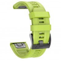 Силіконовий ремінець для годинників Garmin Fenix, Enduro, Tactix - QuickFit 26 мм, зелений