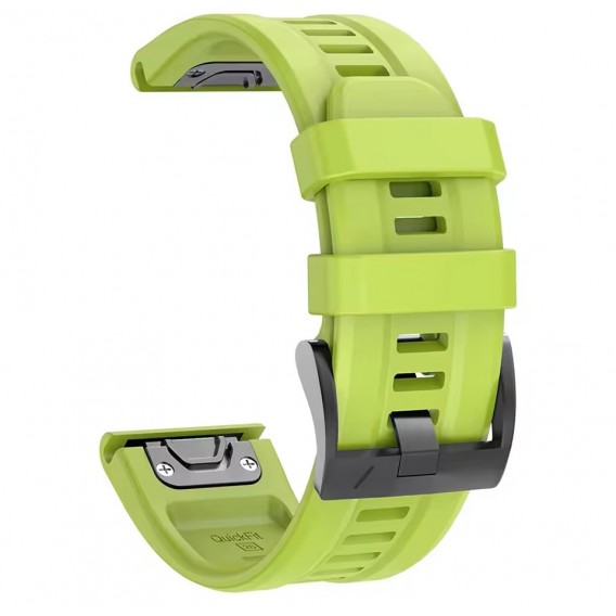 Силиконовый ремешок для часов Garmin Fenix, Enduro, Tactix - QuickFit 26 мм, зеленый