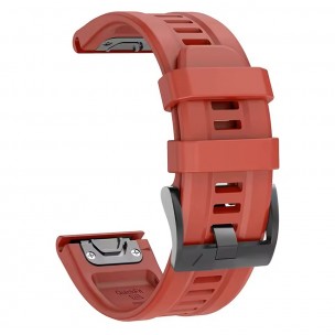 Силиконовый ремешок для часов Garmin Fenix, Enduro, Tactix - QuickFit 26 мм, красный