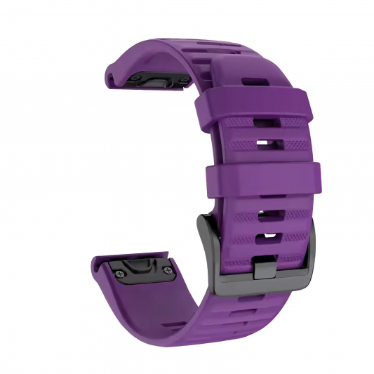Силіконовий ремінець для годинників Garmin Fenix, Enduro, Tactix - QuickFit 26 мм, фіолетовий