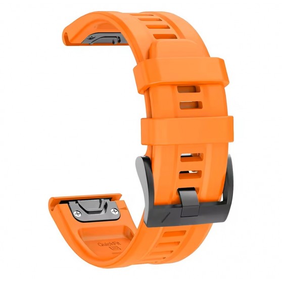 Силиконовый ремешок для часов Garmin Fenix, Enduro, Tactix - QuickFit 26 мм, оранжевый