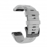 Силіконовий ремінець для годинників Garmin Fenix, Enduro, Tactix - QuickFit 26 мм, сірий (Тип 2) Силіконовий ремінець для годинників Garmin Fenix, Enduro, Tactix - QuickFit 26 мм, сірий (Тип 2)