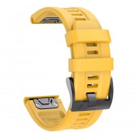 Силиконовый ремешок для часов Garmin Fenix, Enduro, Tactix - QuickFit 26 мм, желтый