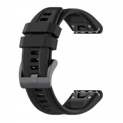 Силіконовий ремінець Garmin QuickFit 20 мм для Fenix 8 (43mm) / 7S / 6S / 5S, Black Силіконовий ремінець Garmin QuickFit 20 мм для Fenix 8 (43mm) / 7S / 6S / 5S, Black